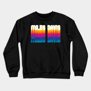 Retro Miles Proud Personalized Name Gift Retro Rainbow Style Crewneck Sweatshirt